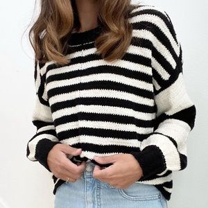 Saltwater Luxe striped sweater | Medium